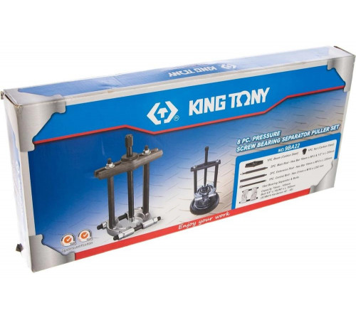 Съемник подшипников сегментного типа, 75-105 мм, 8 предметов KING TONY 9BA22