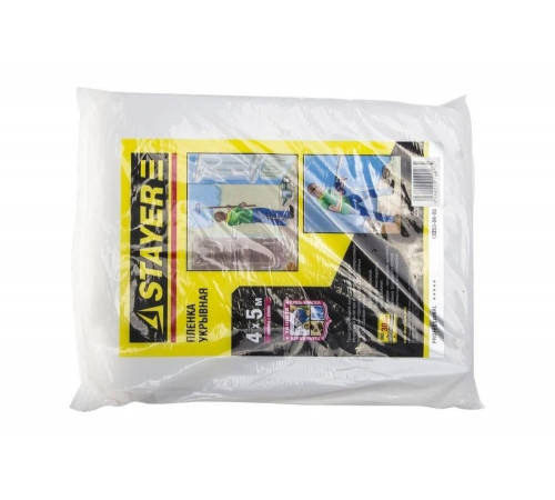 Защитная укрывочная пленка STAYER LDPE 30 мкм 4x5 м в пакете 12253-04-05 Защитная укрывочная пленка STAYER LDPE 30 мкм 4x5 м в пакете 12253-04-05