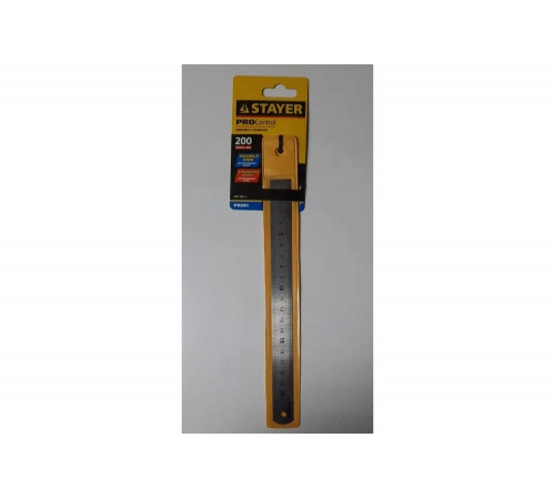 STAYER 0.2 м х 19 х 0.6 мм, линейка из нержавеющей стали 3427-020_z01 STAYER 0.2 м х 19 х 0.6 мм, линейка из нержавеющей стали 3427-020_z01