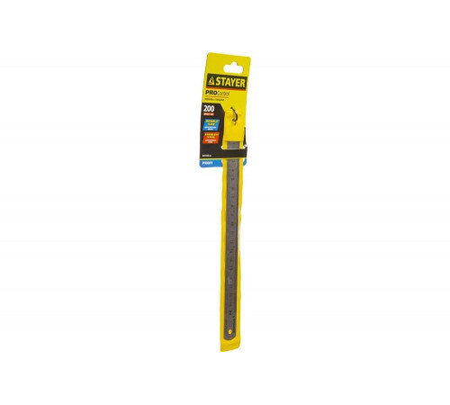STAYER 0.2 м х 19 х 0.6 мм, линейка из нержавеющей стали 3427-020_z01 STAYER 0.2 м х 19 х 0.6 мм, линейка из нержавеющей стали 3427-020_z01