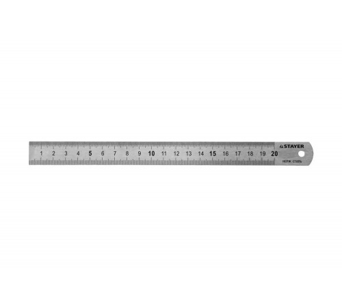 STAYER 0.2 м х 19 х 0.6 мм, линейка из нержавеющей стали 3427-020_z01 STAYER 0.2 м х 19 х 0.6 мм, линейка из нержавеющей стали 3427-020_z01