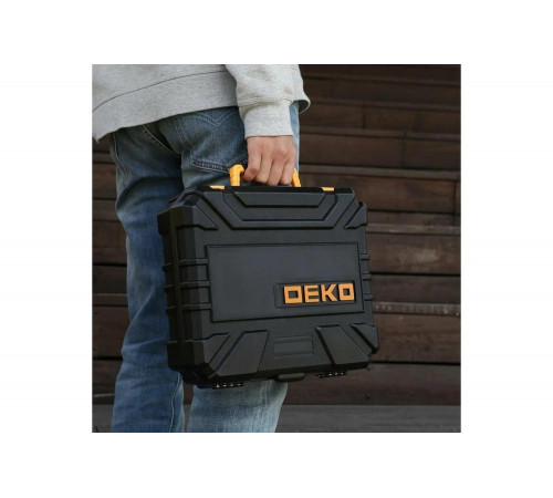 Аккумуляторная дрель-шуруповерт DEKO DKCD20FU-Li + набор 195 инструментов для дома, 20 В, 2х2.0 Ач, в кейсе 063-4135