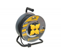 Катушка IEK УК40, с т/з, 4 места, 2Р+PЕ/40м, КГ 3х2.5, 5мм2, IP44, "Professional" WKP17-16-04-40-44