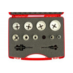 Набор коронок Bi-Metall HSSE-Co8 (9 шт; 19-64 мм; 2 адаптера) RUKO 126306