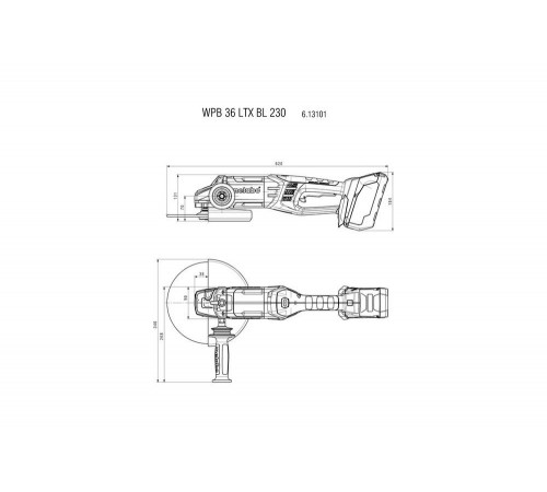 УШМ (болгарка) METABO WPB 36 LTX BL 230 (613101660)