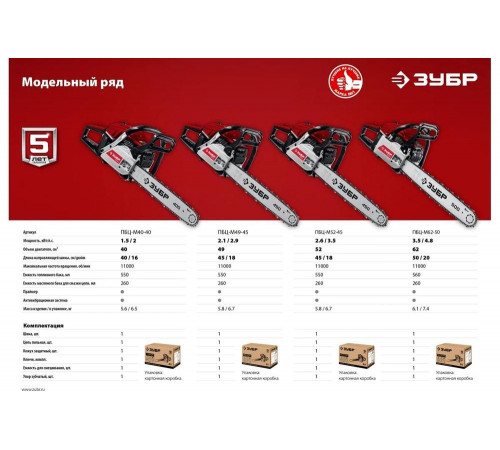 ЗУБР 3.5 кВт/4.8 л.с, 500 мм, пила цепная бензиновая ПБЦ-М62-50 Мастер ЗУБР 3.5 кВт/4.8 л.с, 500 мм, пила цепная бензиновая ПБЦ-М62-50 Мастер
