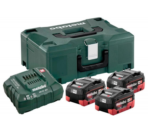 Набор Basic-Set: 3 аккумулятора 5.5 Aч, 18 В, LiHD, зарядное устройство ASC30-36 Metaloc Metabo 685069000 Набор Basic-Set: 3 аккумулятора 5.5 Aч, 18 В, LiHD, зарядное устройство ASC30-36 Metaloc Metabo 685069000