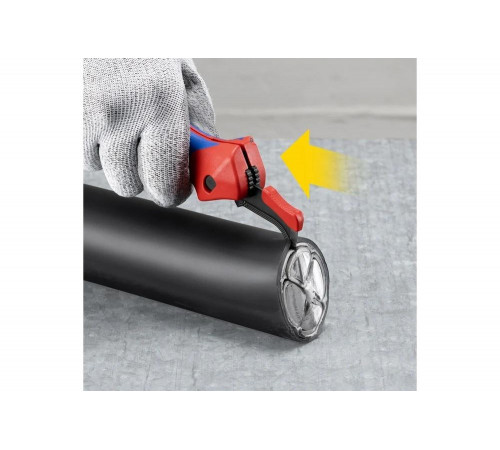 Нож для кабеля Knipex с "пяткой", с трещоткой, 146 мм, 2К ручка KN-1650145SB Нож для кабеля Knipex с "пяткой", с трещоткой, 146 мм, 2К ручка KN-1650145SB