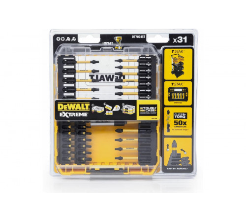 Набор бит и насадок FLEXTORQ 31 предмет DEWALT DT70745T-QZ