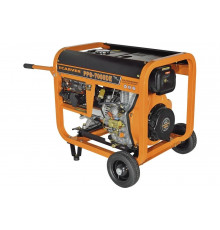 Генератор CARVER PPG- 7000DE дизель LT-186FA, 5,0/5,5кВт, 220В, бак12.5л, э/старт, колеса, медь 01.020.00023