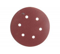 Круг шлифовальный на липучке, по дереву и металлу (6 отверстий, 150 мм, P180, 5 шт.) ELITECH 1820.099300