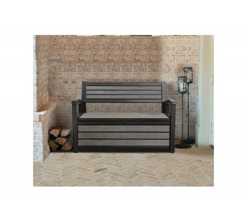 Скамейка для сада Keter Hudson storage bench графит 235688