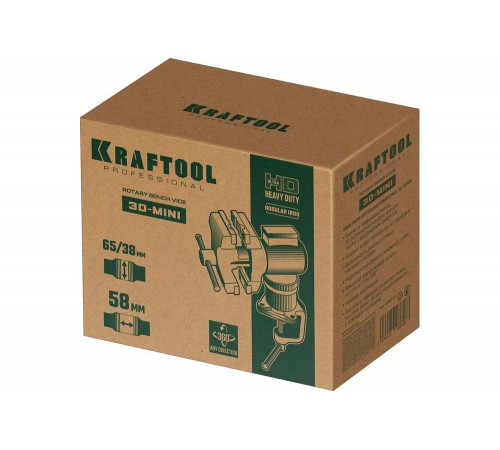 KRAFTOOL 65/38 мм, настольные тиски многофункциональные с поворотом 3D-MINI 32714-65 KRAFTOOL 65/38 мм, настольные тиски многофункциональные с поворотом 3D-MINI 32714-65