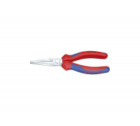 Длинногубцы KNIPEX плоские рифлённые губки 50 мм, 190 мм, хром, 2К ручки KN-3015190