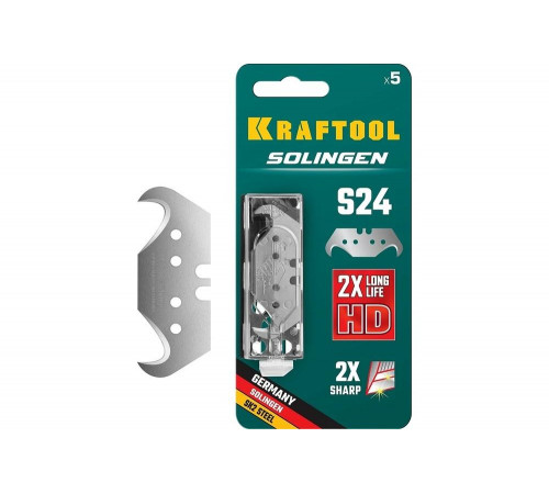 KRAFTOOL тип S24, 5шт., лезвия крюковидные SOLINGEN 09643-S5_z02 KRAFTOOL тип S24, 5шт., лезвия крюковидные SOLINGEN 09643-S5_z02
