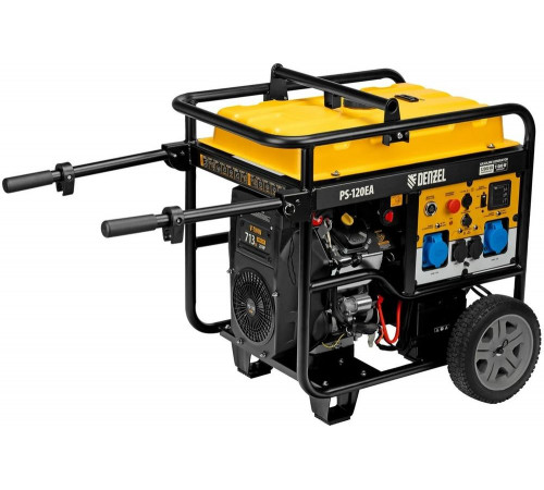 Бензиновый генератор Denzel PS-120EA 12 кВт, 230 В, 40 л, разъём ATS, электростартер 946964
