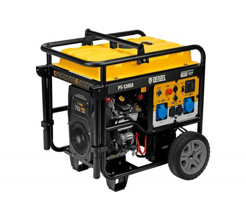 Бензиновый генератор Denzel PS-120EA 12 кВт, 230 В, 40 л, разъём ATS, электростартер 946964