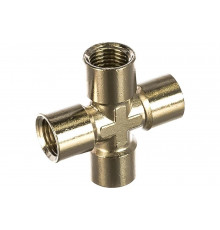 Переходник крестовина 1254/2 250/2 FFFF 1/4" GAV 27819