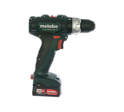 Аккумуляторная ударная дрель-шуруповерт Metabo PowerMaxx SB 12 2х2.0, Li-Ion, кейс 601076500 Аккумуляторная ударная дрель-шуруповерт Metabo PowerMaxx SB 12 2х2.0, Li-Ion, кейс 601076500