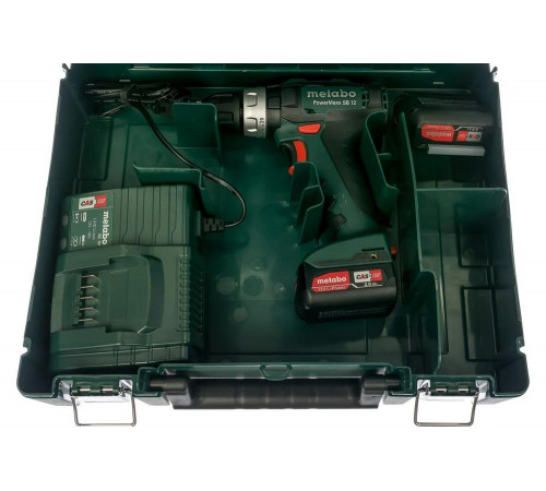 Аккумуляторная ударная дрель-шуруповерт Metabo PowerMaxx SB 12 2х2.0, Li-Ion, кейс 601076500 Аккумуляторная ударная дрель-шуруповерт Metabo PowerMaxx SB 12 2х2.0, Li-Ion, кейс 601076500