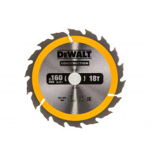 Пильный диск CONSTRUCT 160х20 мм, 18Т,  ATB +20град DEWALT DT1931