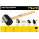 STAYER 1130 г, киянка черная резиновая с деревянной ручкой 20505-100 Master