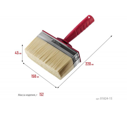 STAYER 5 х 15 см, светлая щетина, пластмассовый корпус, кисть - макловица UNIVERSAL 01824-15 STAYER 5 х 15 см, светлая щетина, пластмассовый корпус, кисть - макловица UNIVERSAL 01824-15