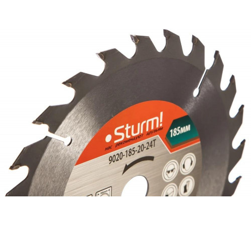 Sturm 9020-185-20-24T: Профессиональный пильный диск для точной резки Sturm 9020-185-20-24T: Профессиональный пильный диск для точной резки