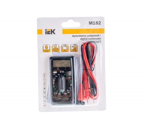 Цифровой мультиметр IEK Compact M182 299590 Цифровой мультиметр IEK Compact M182 299590