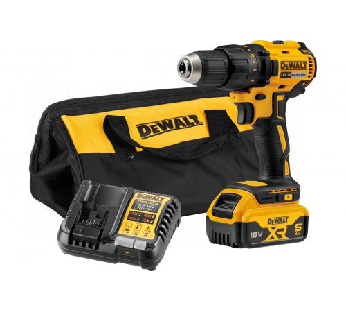 Аккумуляторная дрель-шуруповерт Dewalt DCD777P1, 18 В, 1750 об/мин, с АКБ 5 Ач и ЗУ, в сумке DCD777P1-QW