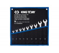 Набор комбинированных ключей KING TONY 8-19 мм, чехол из теторона, 9 предметов 12D09MRN