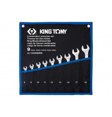 Набор комбинированных ключей KING TONY 8-19 мм, чехол из теторона, 9 предметов 12D09MRN
