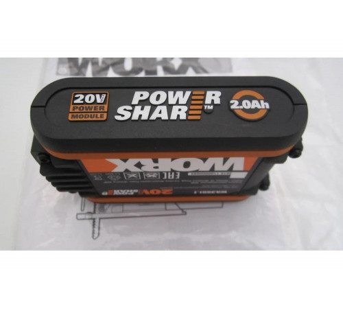 Аккумуляторный лобзик WORX 20 В, 1x2 Ач, кейс WX543