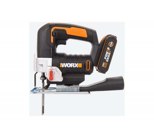 Аккумуляторный лобзик WORX 20 В, 1x2 Ач, кейс WX543
