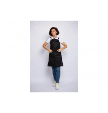 Водоотталкивающий универсальный фартук с люверсами Экосети черный ФЛЮВЧ7570
