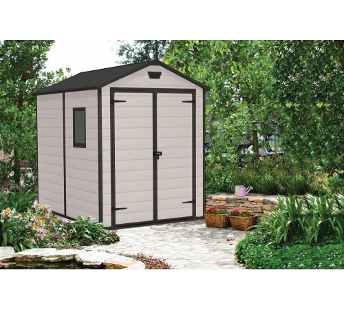 Хозяйственный блок Keter Manor Pent 6х8 DD бежевый 255140 Хозяйственный блок Keter Manor Pent 6х8 DD бежевый 255140