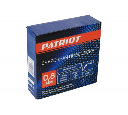 Проволока омедненная 0.8 мм, 5 кг Patriot 605002215