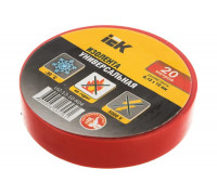 Изолента ПВХ 15мм, 20м, красная IEK ИЭК UIZ-13-10-K04