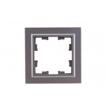 1-местная рамка IEK Brite ру-1-брс сталь BR-M12-K46