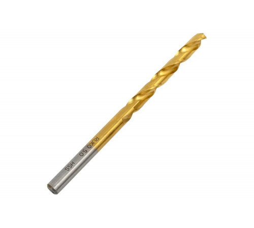 Сверло по металлу HSS-G TiN DIN 338 (5.0x86/52 мм) Ruko 250050T