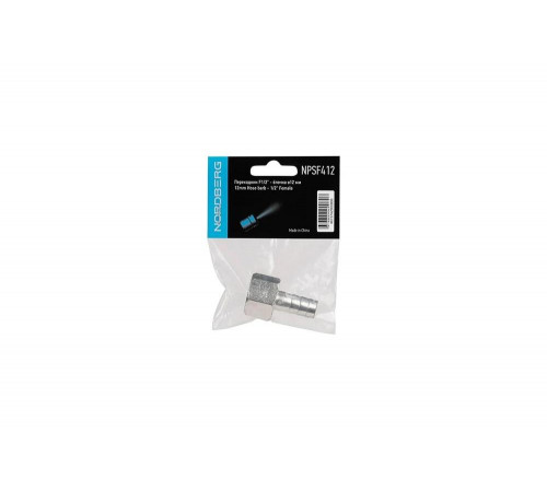 Переходник F1/2" - елочка 12 мм NORDBERG NPSF412 01-00000578 Переходник F1/2" - елочка 12 мм NORDBERG NPSF412 01-00000578