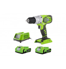 Ударная аккумуляторая дрель-шуруповерт Greenworks G24CDK2