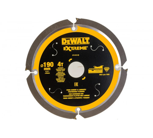Диск пильный по фиброцементу (190x30 мм; 4T) DEWALT DT1472-QZ