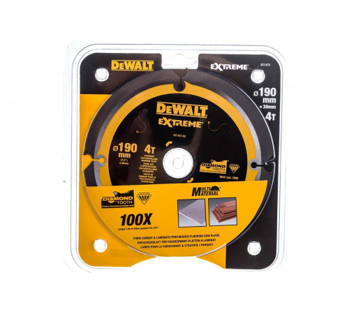 Диск пильный по фиброцементу (190x30 мм; 4T) DEWALT DT1472-QZ