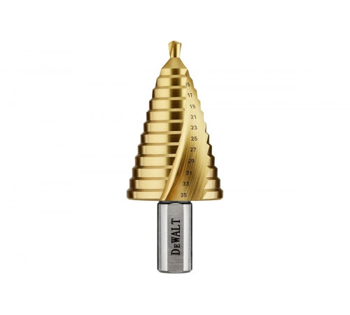 Сверло ступенчатое (5-35 мм; хвостовик 12.7 мм) DEWALT DT90247-QZ