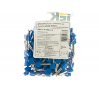 Наконечник IEK НШвИ, 2x2.5-12, ИЭК, НГИ2, 100шт, синий UTE10-D3-3-100