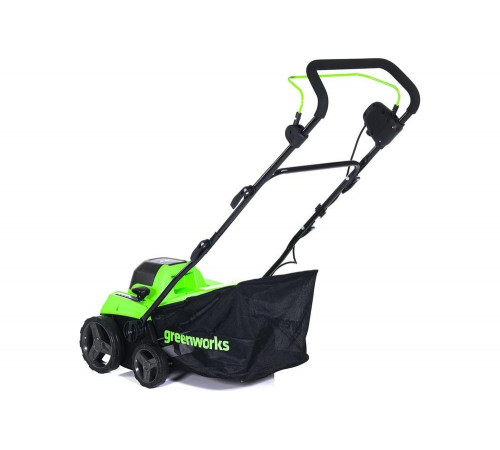 Аэратор-скарификатор аккумуляторный GreenWorks 40V, бесщеточный, c 1хАКБ 4Ач c USB и ЗУ 2517607USB4