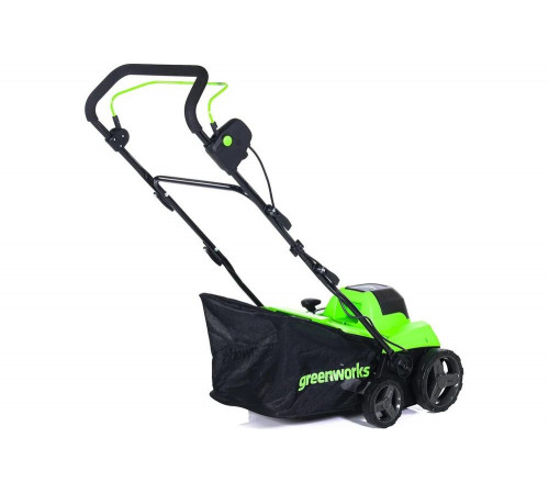 Аэратор-скарификатор аккумуляторный GreenWorks 40V, бесщеточный, c 1хАКБ 4Ач c USB и ЗУ 2517607USB4