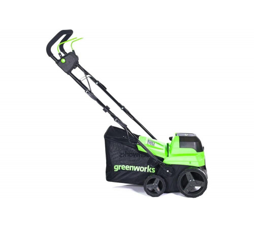 Аэратор-скарификатор аккумуляторный GreenWorks 40V, бесщеточный, c 1хАКБ 4Ач c USB и ЗУ 2517607USB4