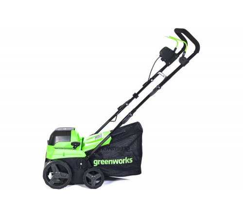 Аэратор-скарификатор аккумуляторный GreenWorks 40V, бесщеточный, c 1хАКБ 4Ач c USB и ЗУ 2517607USB4